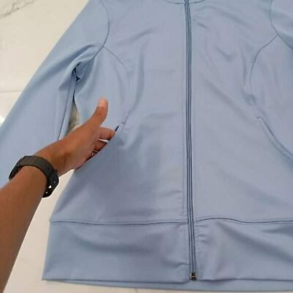 Champion Blue Full-Zip Jacket Womens S Lightweight Stretchy - Picture 6 of 12